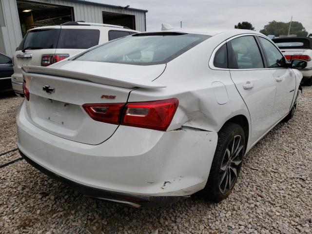 1G1ZG5ST7LF133274 - 2020 CHEVROLET MALIBU RS WHITE photo 4