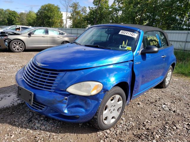 3C3AY75S05T589243 - 2005 CHRYSLER PT CRUISER BLUE photo 2