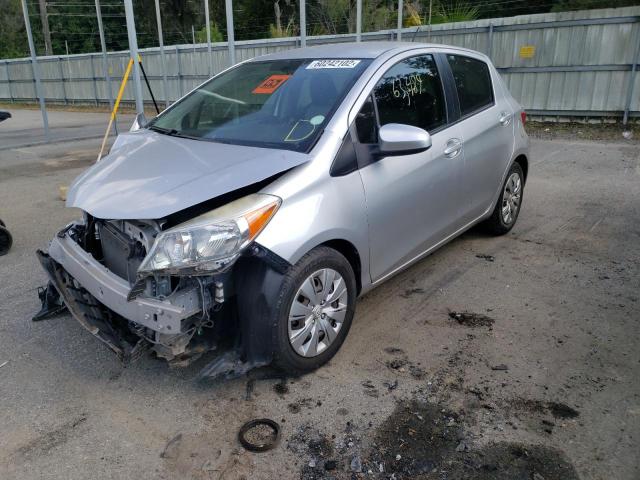 JTDKTUD35ED590868 - 2014 TOYOTA YARIS SILVER photo 2