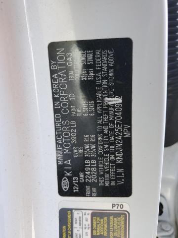 KNDJN2A25E7040932 - 2014 KIA SOUL WHITE photo 10