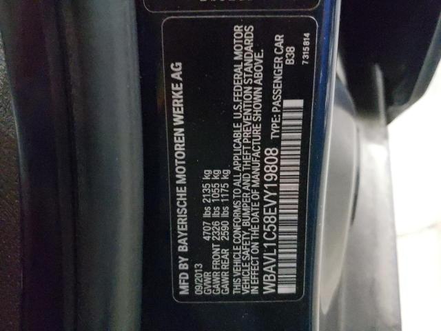 WBAVL1C58EVY19808 - 2014 BMW X1 XDRIVE2 BLUE photo 10
