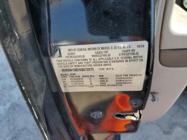 3GNDA13D76S672875 - 2006 CHEVROLET HHR LS BLACK photo 10