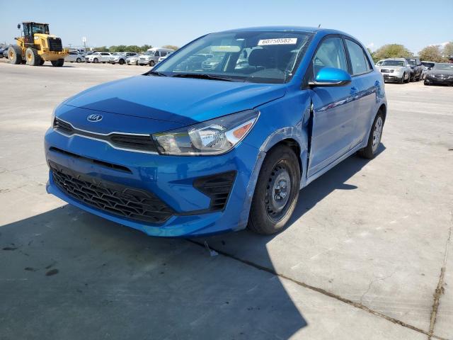 3KPA25AD3ME434178 - 2021 KIA RIO S BLUE photo 2