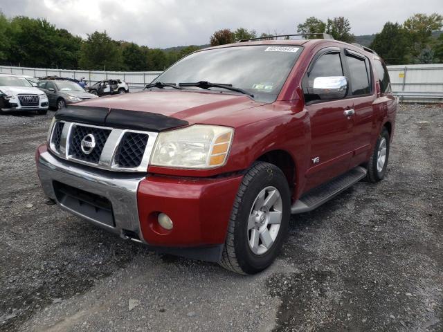 5N1AA08B45N725386 - 2005 NISSAN ARMADA RED photo 2