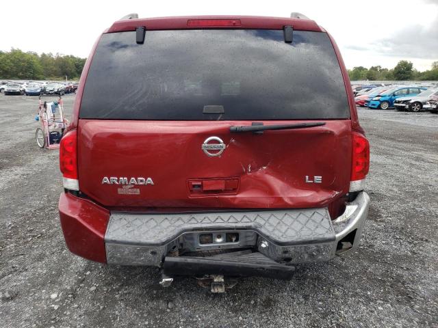 5N1AA08B45N725386 - 2005 NISSAN ARMADA RED photo 9