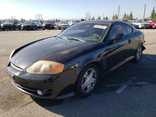 KMHHM65D33U098939 - 2003 HYUNDAI TIBURON BLACK photo 2