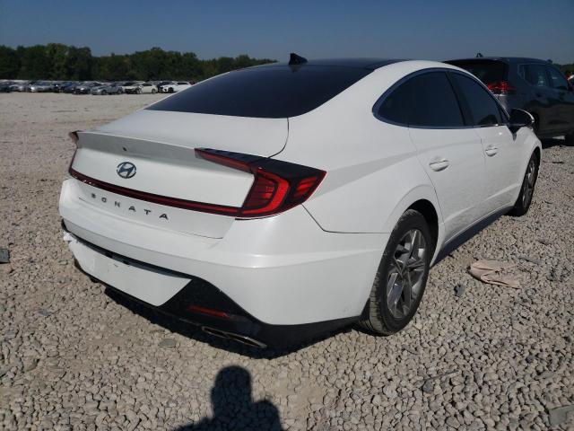 5NPEF4JAXMH088471 - 2021 HYUNDAI SONATA SEL WHITE photo 4