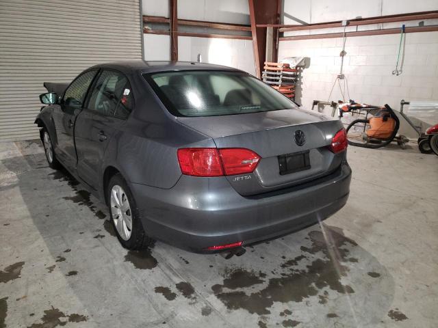 3VW2K7AJ9DM223592 - 2013 VOLKSWAGEN JETTA BASE Մոխրագույն լուսանկար 3