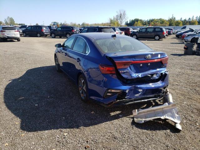 3KPF54AD1KE047911 - 2019 KIA FORTE EX BLUE photo 3