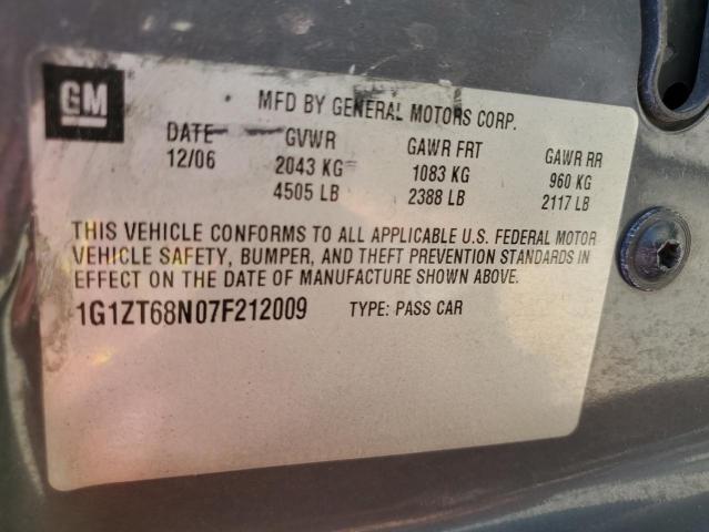 1G1ZT68N07F212009 - 2007 CHEVROLET MALIBU MAX GRAY photo 10