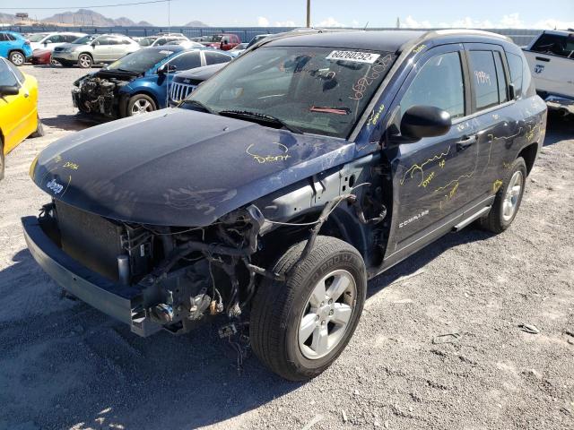 1C4NJCBA0FD398337 - 2015 JEEP COMPASS SP BLUE photo 2