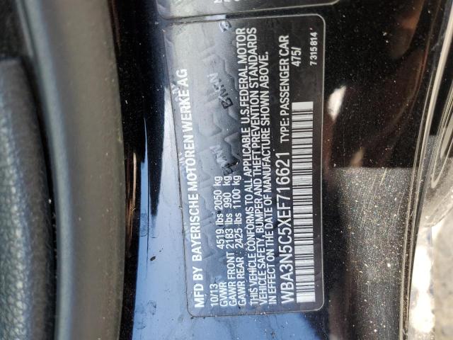 WBA3N5C5XEF716621 - 2014 BMW 428 XI BLACK photo 10