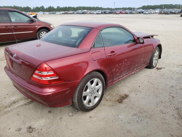 WDBKK49F43F273296 - 2003 MERCEDES-BENZ SLK 230 KO MAROON photo 4