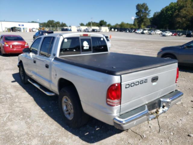 1B7GL2AN61S205839 - 2001 DODGE DAKOTA QUA SILVER photo 3