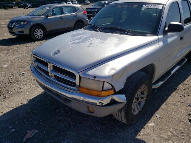 1B7GL2AN61S205839 - 2001 DODGE DAKOTA QUA SILVER photo 9