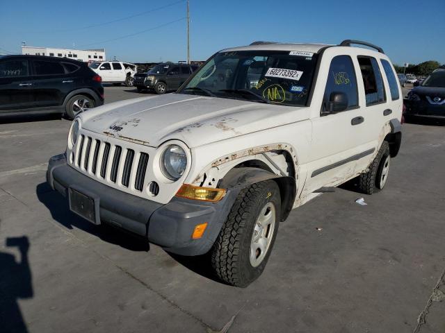 1J4GK48K26W282857 - 2006 JEEP LIBERTY SP WHITE photo 2