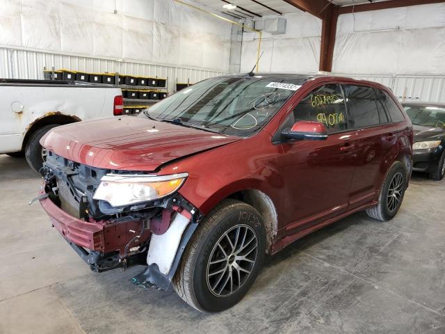 2FMDK4AK3EBB54240 - 2014 FORD EDGE SPORT MAROON photo 2