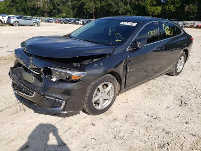 1G1ZB5STXJF183419 - 2018 CHEVROLET MALIBU LS GRAY photo 2