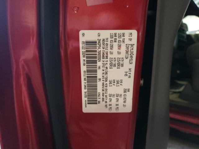 2A4GP54L76R655924 - 2006 CHRYSLER TOWN & COU RED photo 10