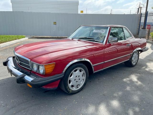 WDBBA48D9HA055510 - 1987 MERCEDES-BENZ 560 SL RED photo 3