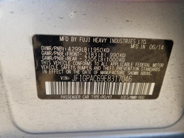 JF1GPAC69E8317046 - 2014 SUBARU IMPREZA PR SILVER photo 10