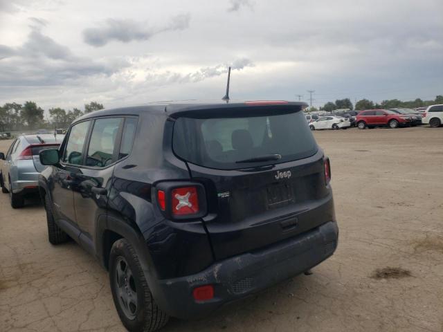 ZACNJAAB6KPK17555 - 2019 JEEP RENEGADE S BLACK photo 3