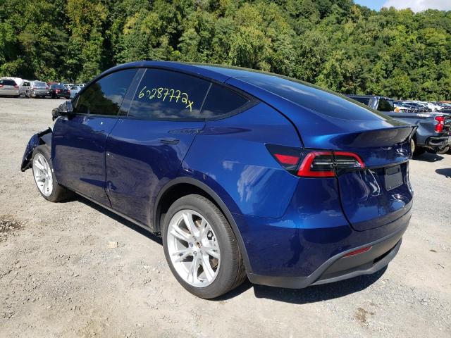 5YJYGDEE8MF257666 - 2021 TESLA MODEL Y BLUE photo 3