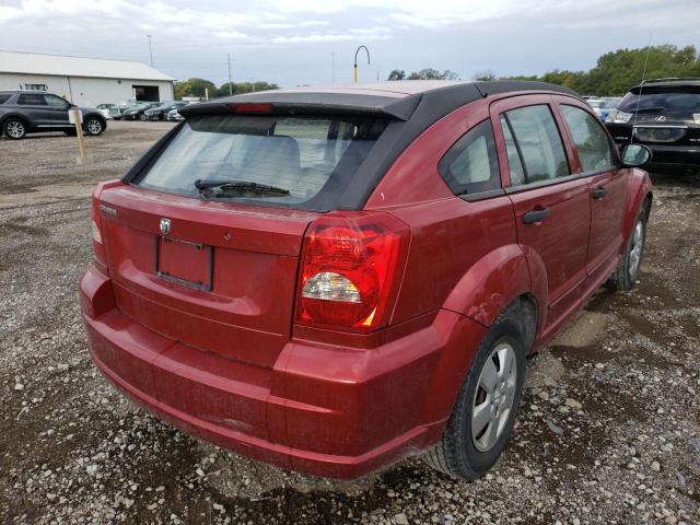 1B3HB28B57D232872 - 2007 DODGE CALIBER RED photo 4