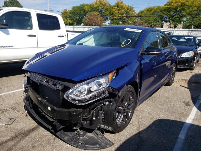 3KPF34AD8LE139492 - 2020 KIA FORTE GT L BLUE photo 2