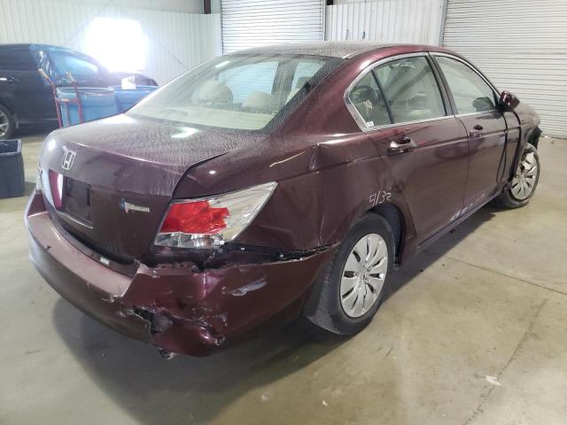 1HGCP26319A161746 - 2009 HONDA ACCORD LX BURGUNDY photo 4