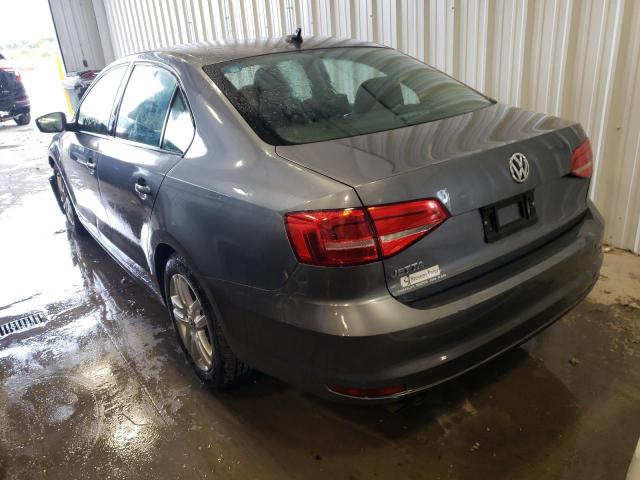 3VW2K7AJ1FM208894 - 2015 VOLKSWAGEN JETTA BASE 灰色 照片 3