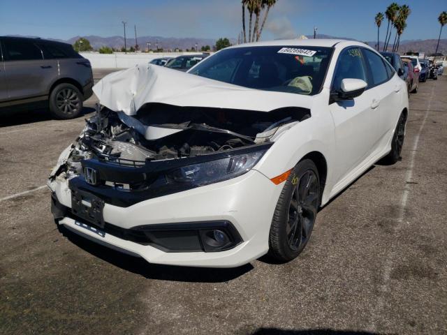 2HGFC2F80LH585285 - 2020 HONDA CIVIC SPOR WHITE photo 2