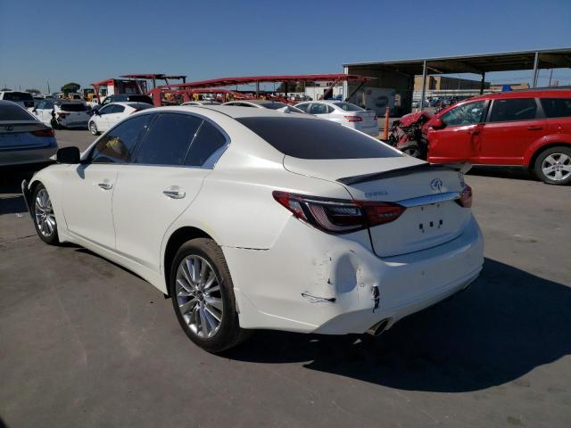 JN1EV7BP5NM312005 - 2022 INFINITI Q50 LUXE WHITE photo 3