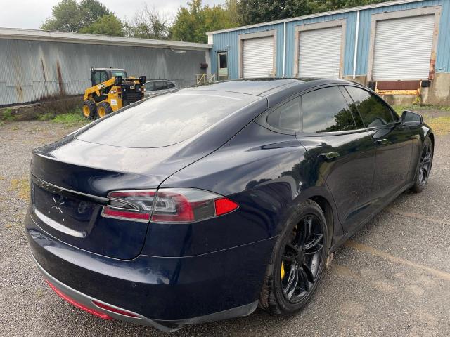 5YJSA1H13EFP40045 - 2014 TESLA MODEL S Կապույտ լուսանկար 4