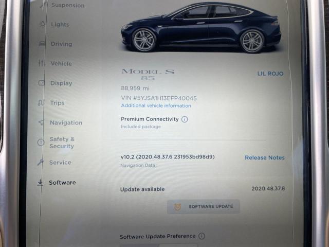 5YJSA1H13EFP40045 - 2014 TESLA MODEL S Կապույտ լուսանկար 9