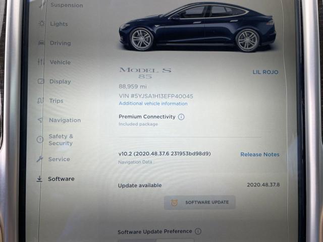 5YJSA1H13EFP40045 - 2014 TESLA MODEL S BLUE photo 9