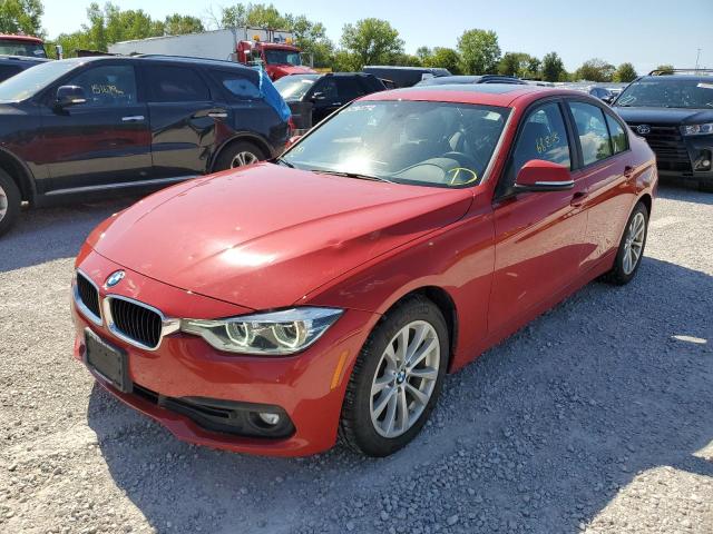 WBA8A3C59JA067357 - 2018 BMW 320 XI RED photo 2