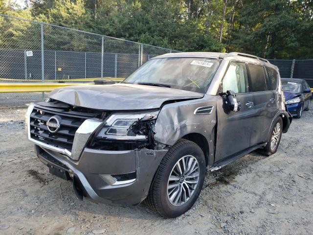 JN8AY2BBXM9792395 - 2021 NISSAN ARMADA SL GRAY photo 2