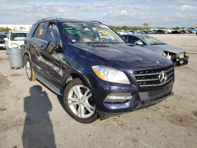 4JGDA5HBXCA085697 - 2012 MERCEDES-BENZ ML 350 4MA BLUE photo 1