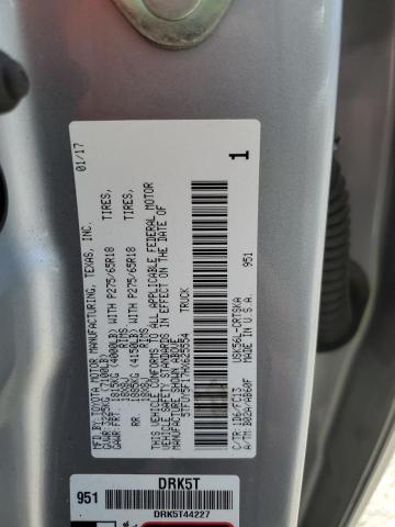 5TFUY5F17HX625554 - 2017 TOYOTA TUNDRA DOU SILVER photo 10