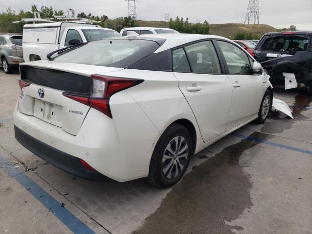 JTDL9RFUXL3017781 - 2020 TOYOTA PRIUS LE WHITE photo 4