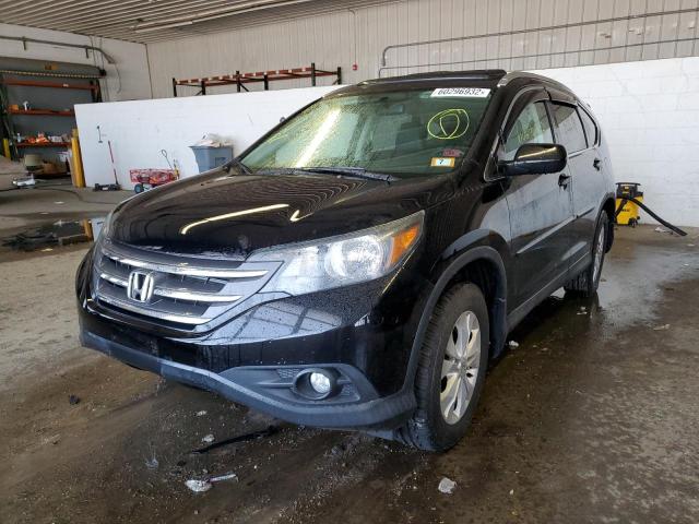 2HKRM4H73EH658944 - 2014 HONDA CR-V EXL BLACK photo 2