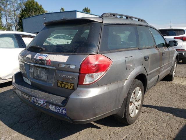 4S4BP60C397330801 - 2009 SUBARU OUTBACK GRAY photo 4