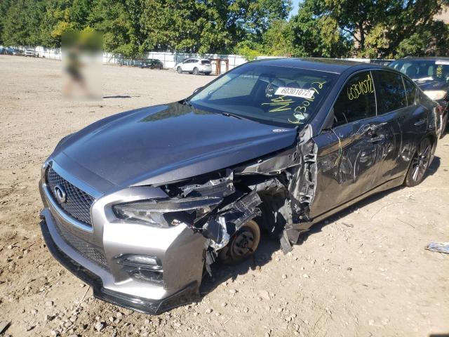 JN1BV7AR7EM685133 - 2014 INFINITI Q50 BASE GRAY photo 2