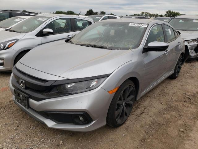 19XFC2F80ME002287 - 2021 HONDA CIVIC SPOR GRAY photo 2