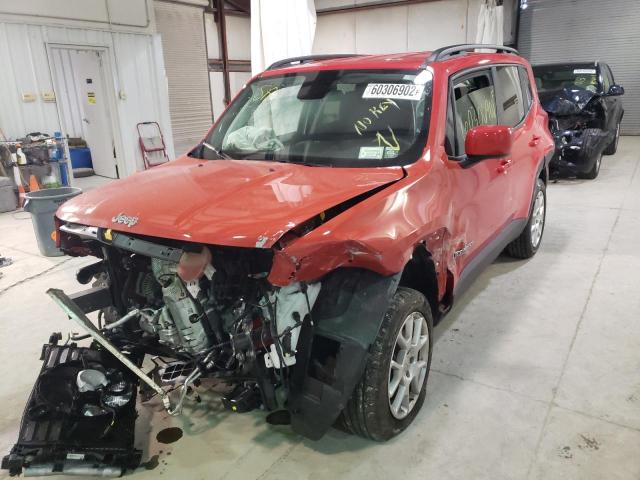 ZACNJBBB3LPL99415 - 2020 JEEP RENEGADE L RED photo 2