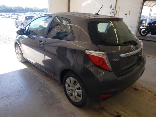 JTDJTUD33CD512615 - 2012 TOYOTA YARIS GRAY photo 3