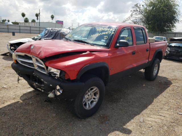 1D7HG48N04S751167 - 2004 DODGE DAKOTA QUA RED photo 2