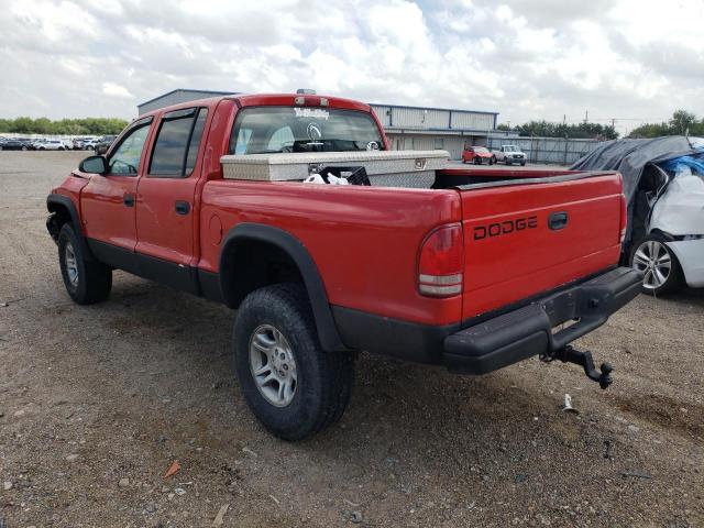 1D7HG48N04S751167 - 2004 DODGE DAKOTA QUA RED photo 3