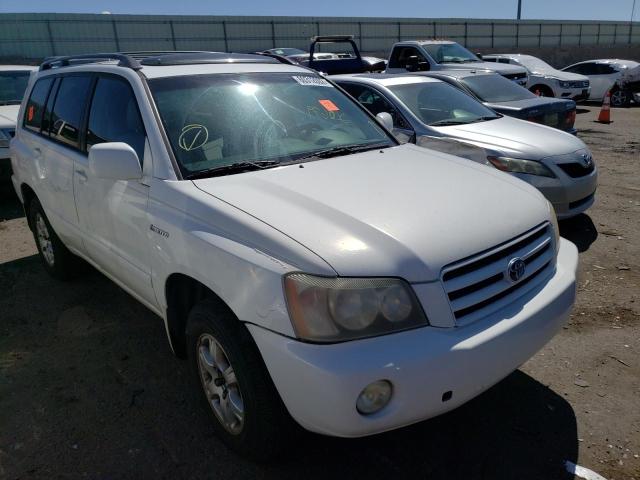 JTEHF21A920070468 - 2002 TOYOTA HIGHLANDER WHITE photo 1